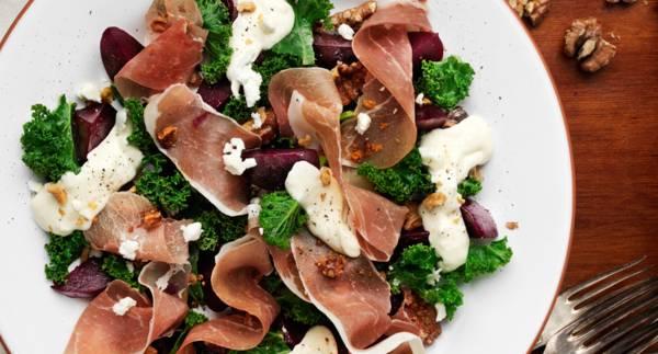 Parmaskinka med getostcreme