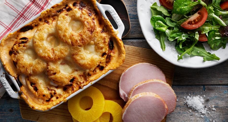 Kassler med färskost och ananas