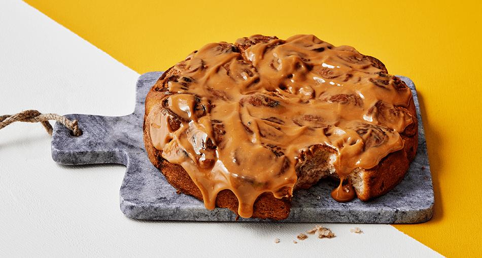 Butterkanelbulle med dulce de leche