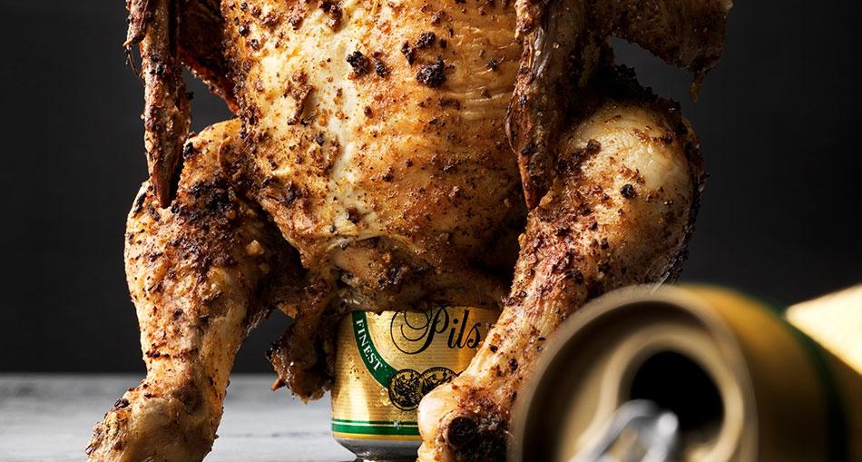 Beer can chicken