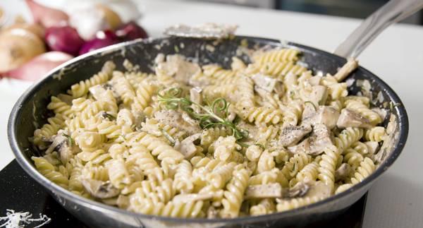 Krämig svamppasta med pecorino