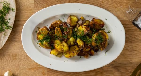 Smashad potatis med dill & citron