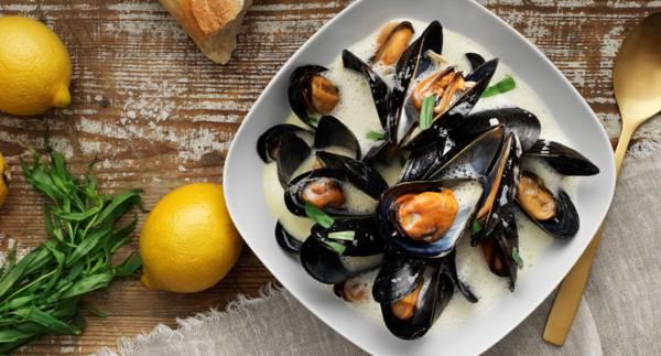 Blåmusslor med fransk dragon