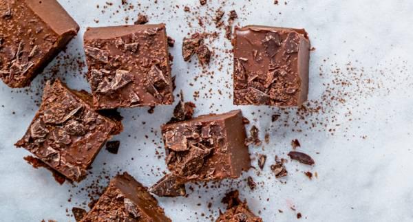 Tryffel med jordnötssmör och choklad