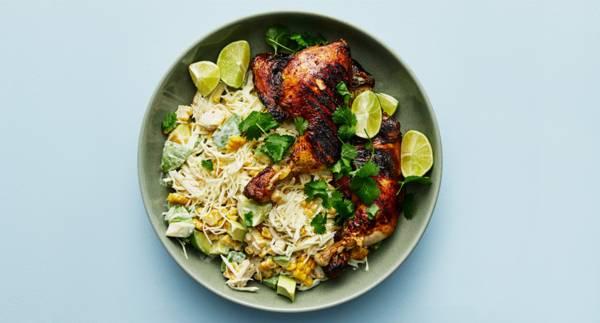 Grillad kyckling med lime och cole slaw