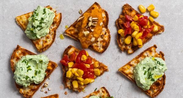 Halloumi-våfflor med röror