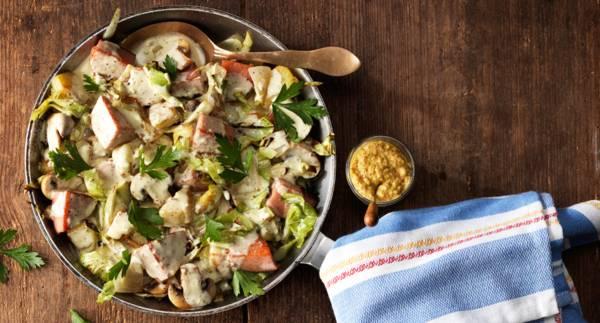 Krämig Falupytt med svamp, lök och kål