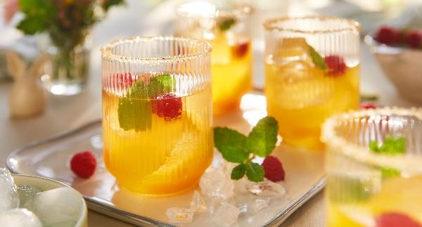 Mocktail med citron och persika