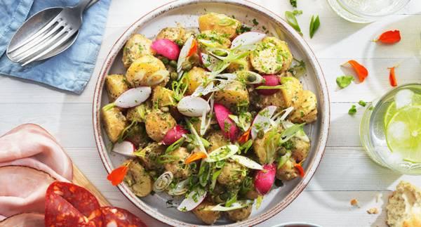 Potatissallad med senapsvinägrett