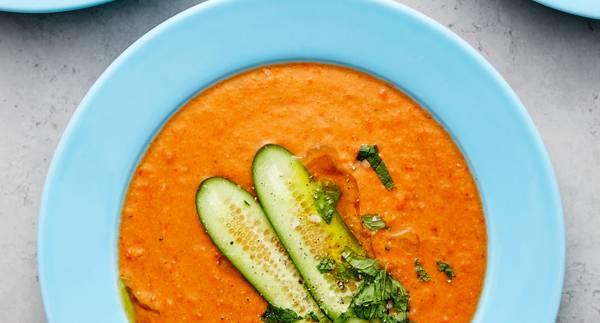 Gazpacho med vattenmelon och mynta