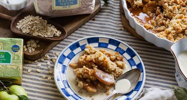 Äppelpaj med vaniljsås