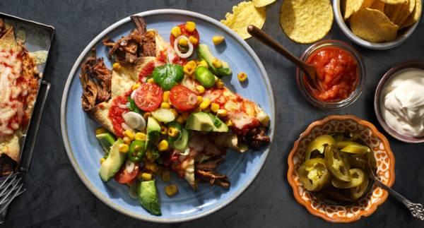 Enchiladas med pulled beef